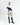 70° Long Sleeve Asymm Show Shirt Navy/White