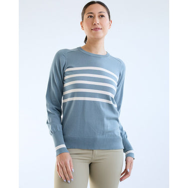 70° Breton Stripe Crew Neck Sweater Chambray + White