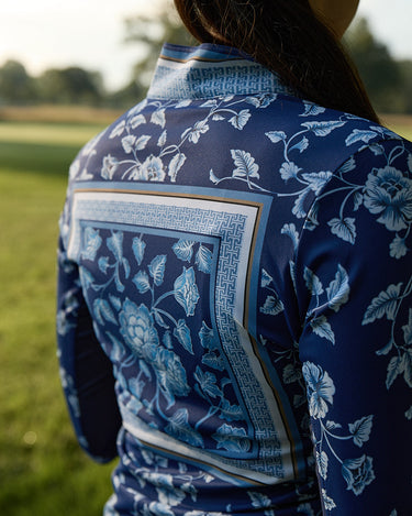 70° Ginger Jar Print No. 2 Sun Shirt Bright Navy