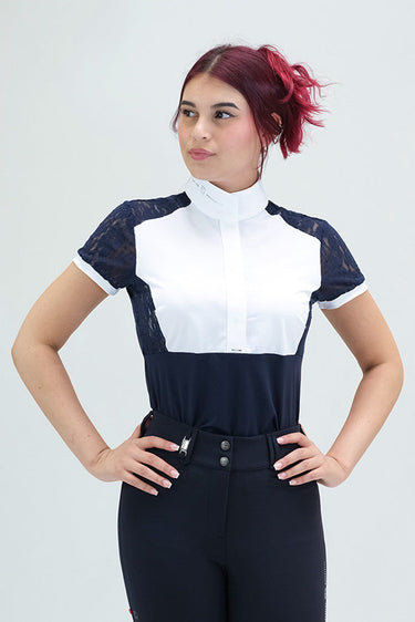 For Horses PARIGINA Women's Show Shirt Silky Move Lace Details