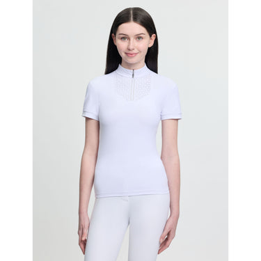 LeMieux Young Rider Brilliance Livvy Short Sleeve Show Shirt White