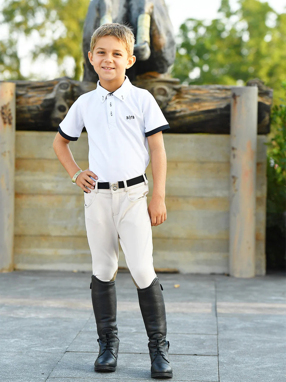 Belle & Bow Boys Breeches Tan