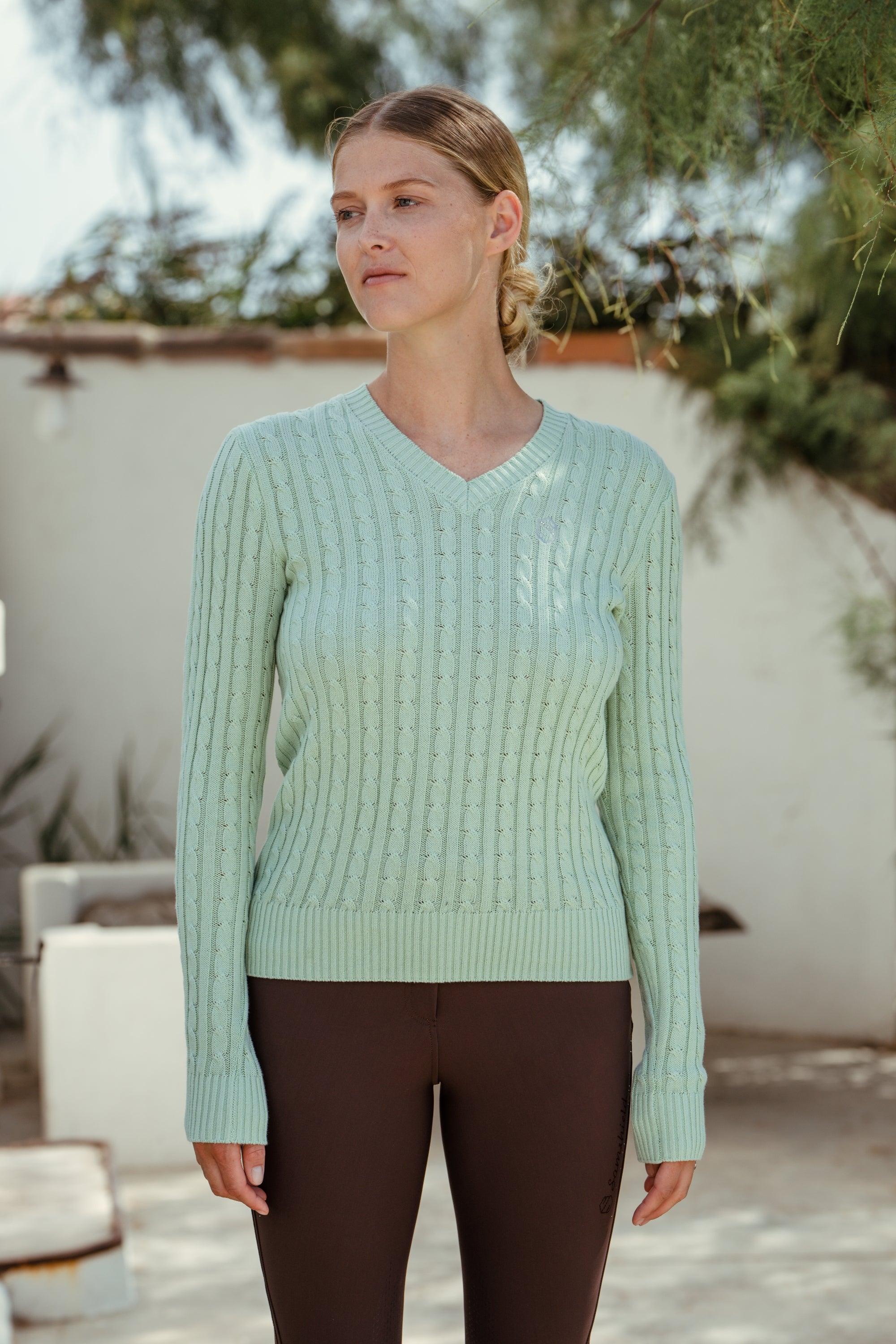 Samshield Ladies Lisa Twisted Sweater  - Pistachio