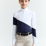 70° Long Sleeve Asymm Show Shirt Navy/White