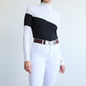 70° Long Sleeve Asymm Show Shirt Black/White