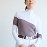 70° Long Sleeve Asymm Show Shirt Marron Glacé/White