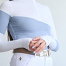 70° Long Sleeve Asymm Show Shirt Blue Quartz/White