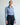 70° French Stripe Performance Sun Shirt Cadet + White