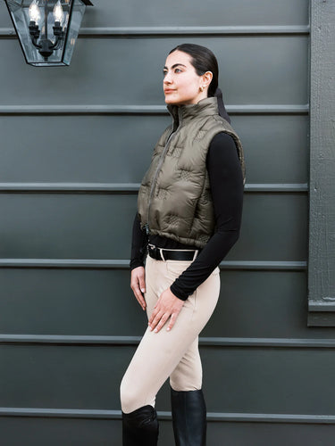 Hannah Childs Candace Quilted Vest - Oversized Puffer Vest With Waist Cinch | Hannah Childs