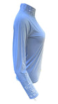 70 Degrees - Fontainebleau Sun Shirt. Wedgewood Blue & White