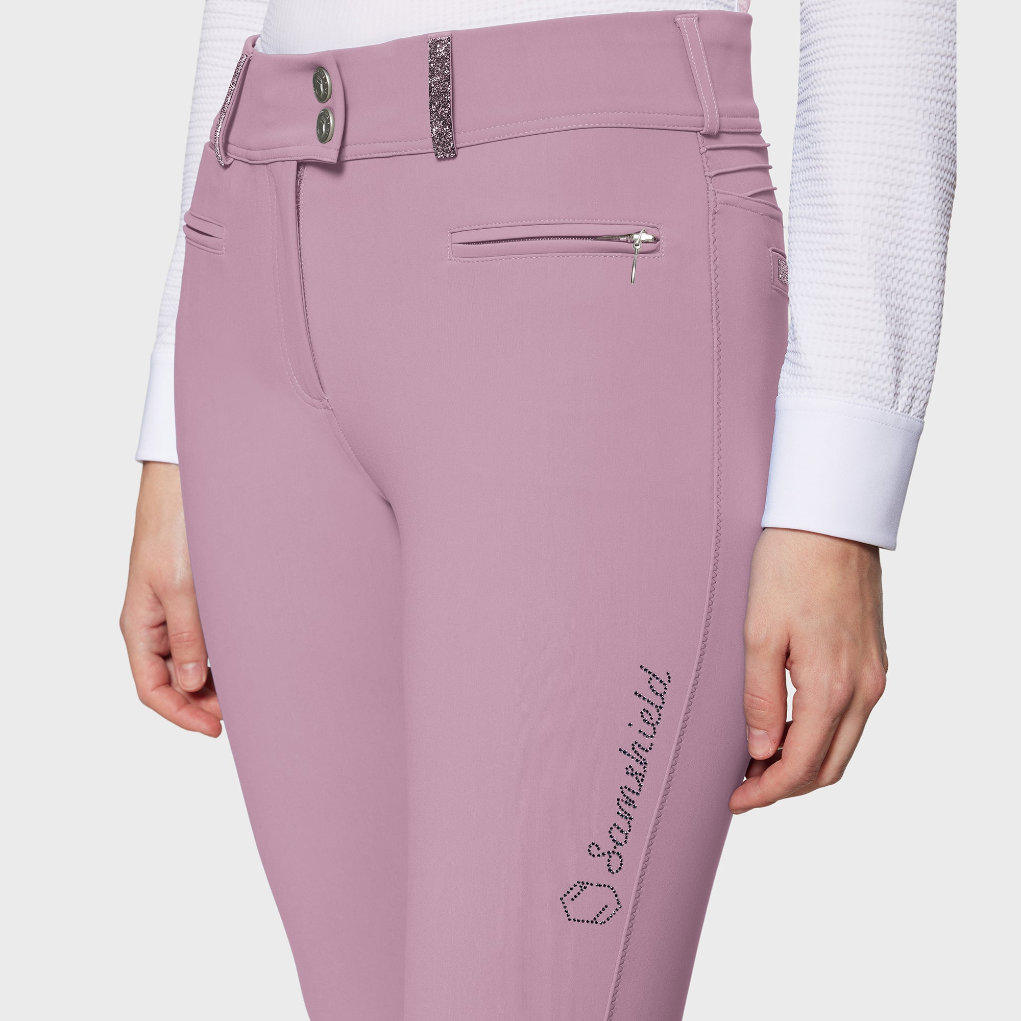 Samshield Women’s Chloe Crystal Breeches - Feather Pink
