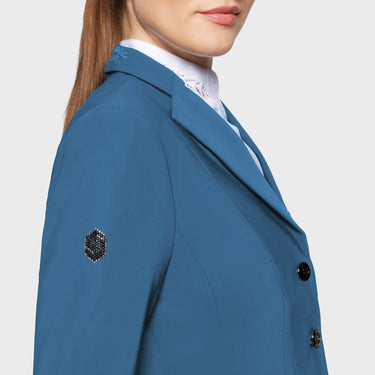 Samshield Victory Flower Crystal - Equestrian Show Coat - Women's Floral Embroidered Riding Jacket With Crystals