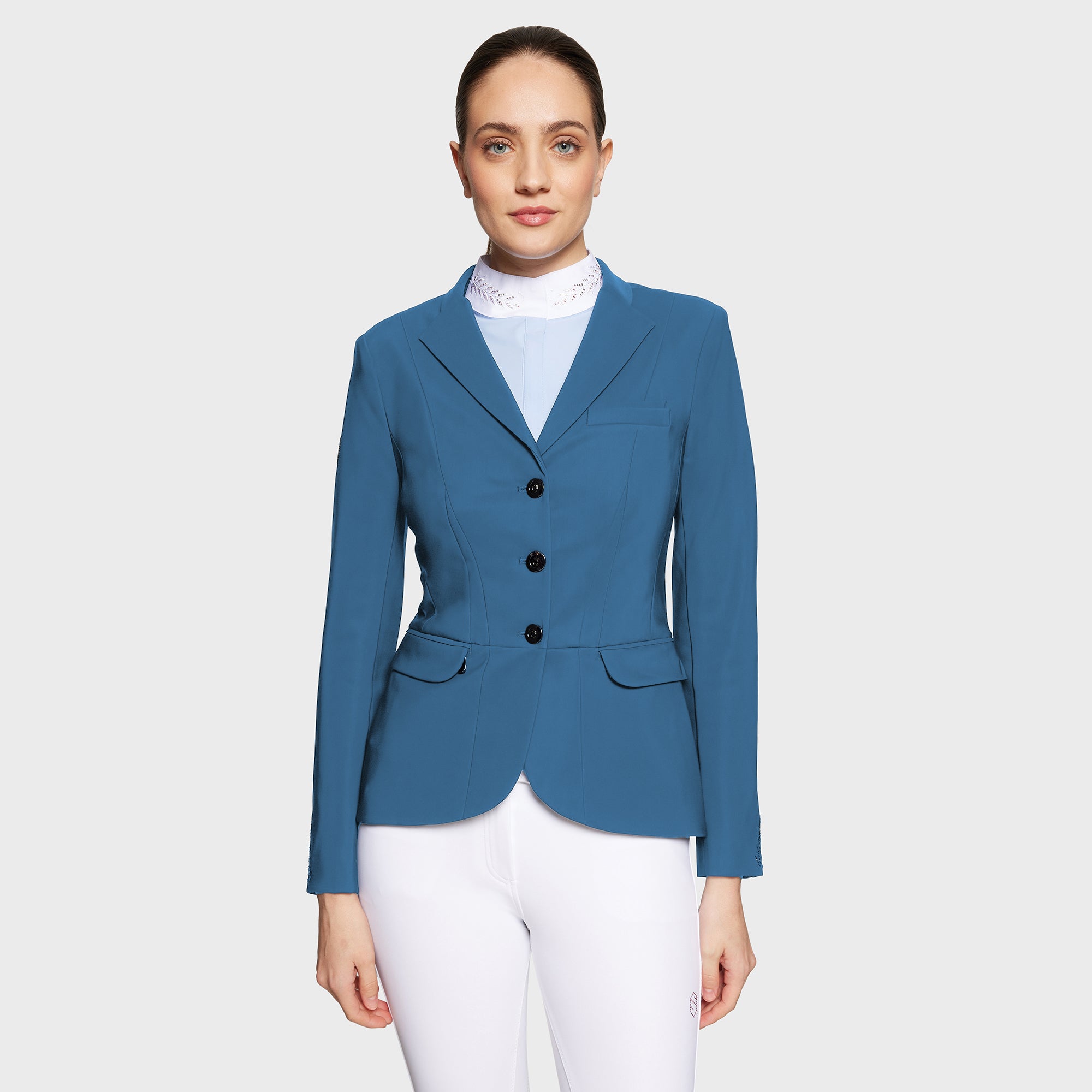 Samshield Victory Flower Crystal Show Coat - Twillight Blue