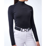 70° Sport Mock Mesh + Lace Mock Neck Top Black