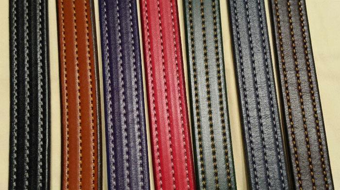 Hand made leather belt straps