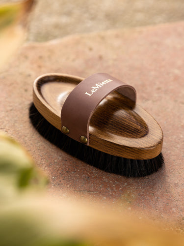 LeMieux Artisan Lambswool Body Brush Brown One Size