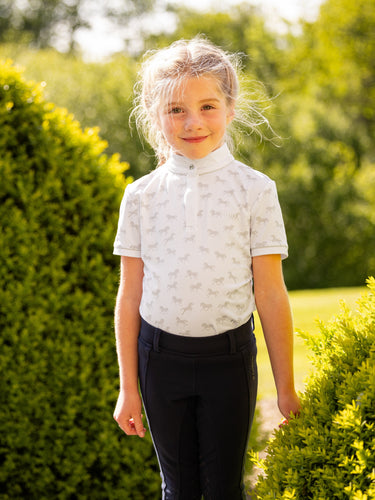 LeMieux Mini Bella Short Sleeve Junior Show Shirt Glitter Trim