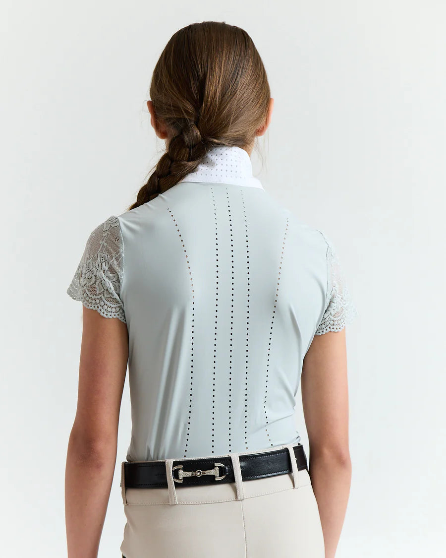 70 Degrees Women’s Lace Short Sleeve Show Shirt - available in multiple colors