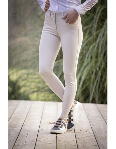 Penelope Women’s Majestic Breeches - Beige w pin hole aeration