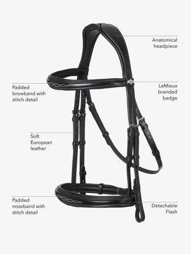 Lemieux Kudos Competition Flash Bridle - Brown