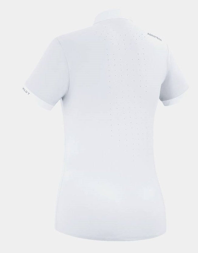 Ladies Show Shirt - Horse Pilot Aerolight Short Sleeve White Show Shirt