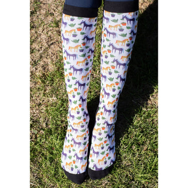Dreamers & Schemers Riding Socks – Crew Socks With Fun Patterned Designs For Equestrian Boot Comfort