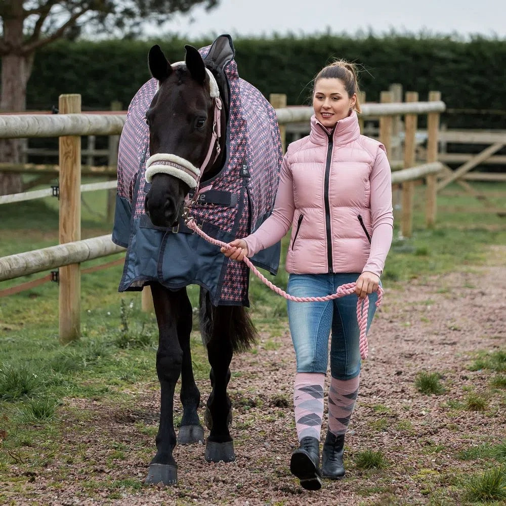 Horse Puffy Vest -Pink